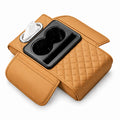 Organizador de Reposabrazos para Auto con Portavasos, Porta Pañuelos y Compartimentos Camel