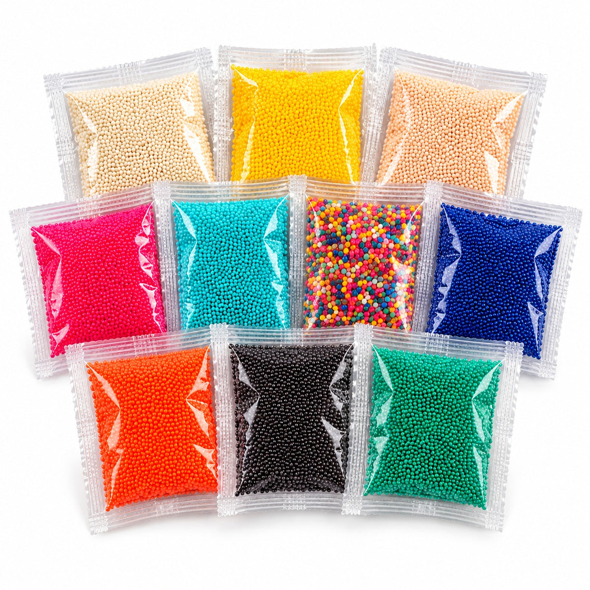 Pack de 10 bolsas de balas de hidrogel de colores variados