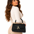 Cartera de Mujer Elegante con Asa y Correa Ajustable color Negro - imagen 1