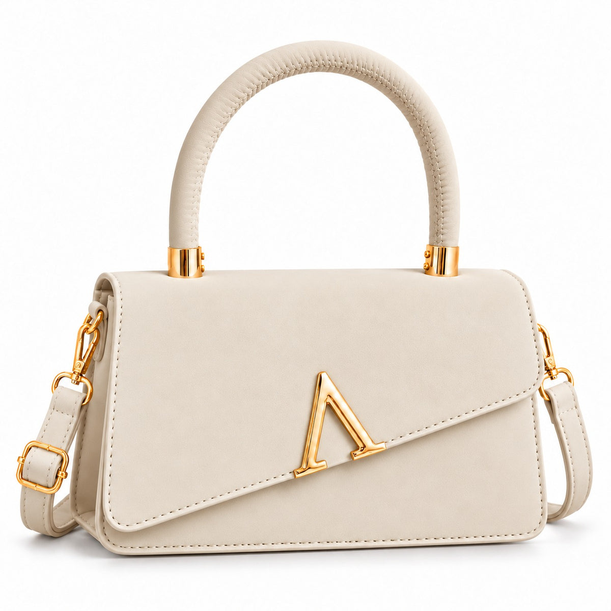 Cartera de Mujer Elegante con Asa y Correa Ajustable color Crema - imagen 20