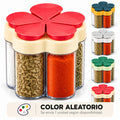 Condimentero Organizador de Especias 5 Compartimientos con Tapas Individuales – Color Aleatorio