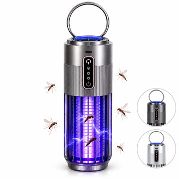 Lámpara Mata Mosquitos Solar Recargable USB con Luz UV y Descarga Eléctrica E15 Color Aleatorio
