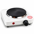Cocina Eléctrica Portátil de 1 Hornilla 1000W con Termostato Regulable Blanca