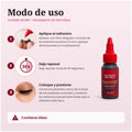 Modo de uso del pegamento de pestañas Flower Secret en 3 pasos