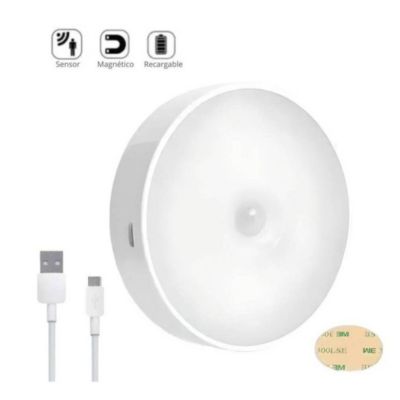 Foco Lámpara Led con Sensor de Movimiento Recargable USB