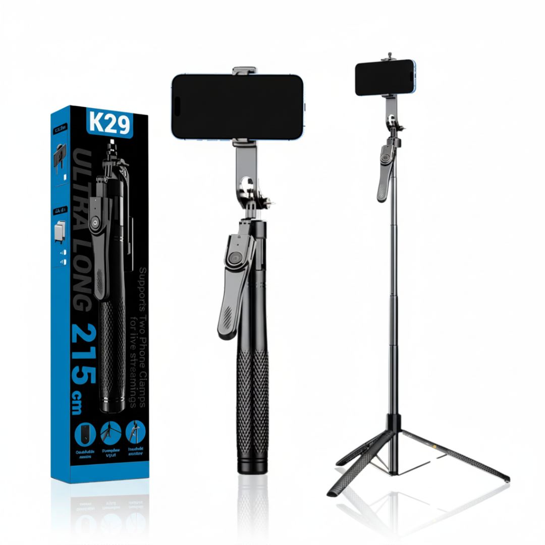 Estabilizador Trípode para Celular Cámara Profesional Selfie Stick K29 215cm