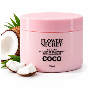 Máscara Capilar de Keratina y Coco Flower Secret 350 ml Hidratación y Suavidad