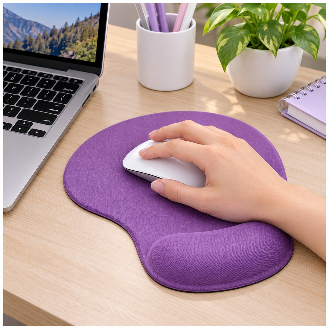 Mouse Pad Ergonómico con Reposamuñecas de Gel Antideslizante