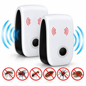 Pack x2 Repelente Eléctrico 3W Ecológico Ultrasónico de Plagas Insectos Anti Roedores