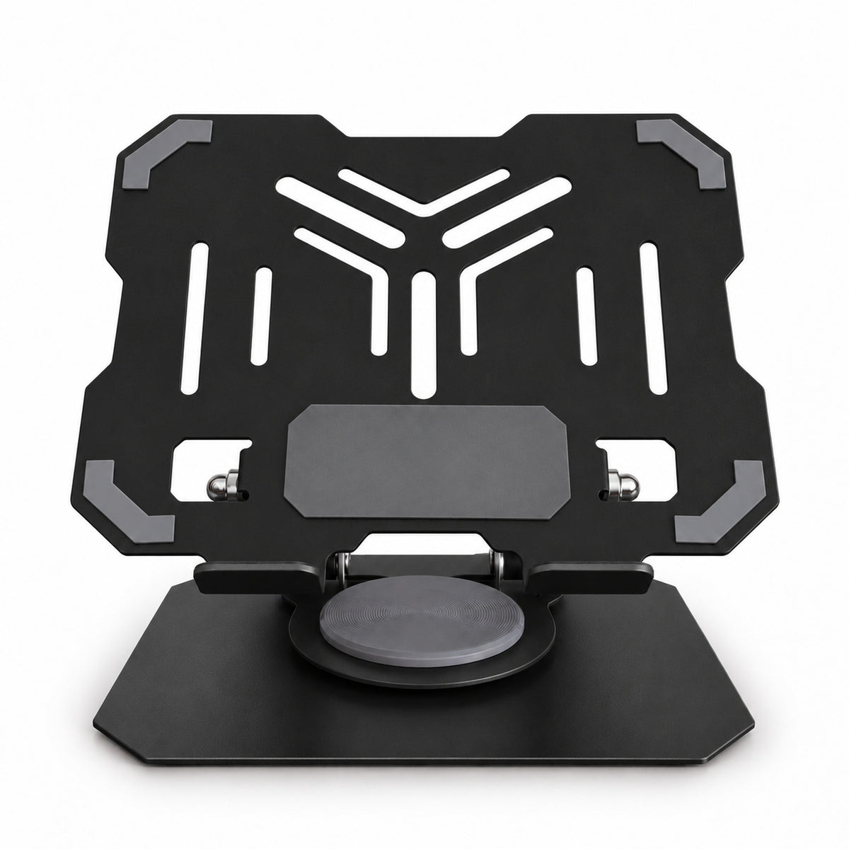 Soporte Metálico Plegable para Celular y Tablet con Base Giratoria 360° y Altura Ajustable