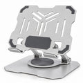 Soporte Metálico Plegable para Celular y Tablet con Base Giratoria 360° y Altura Ajustable