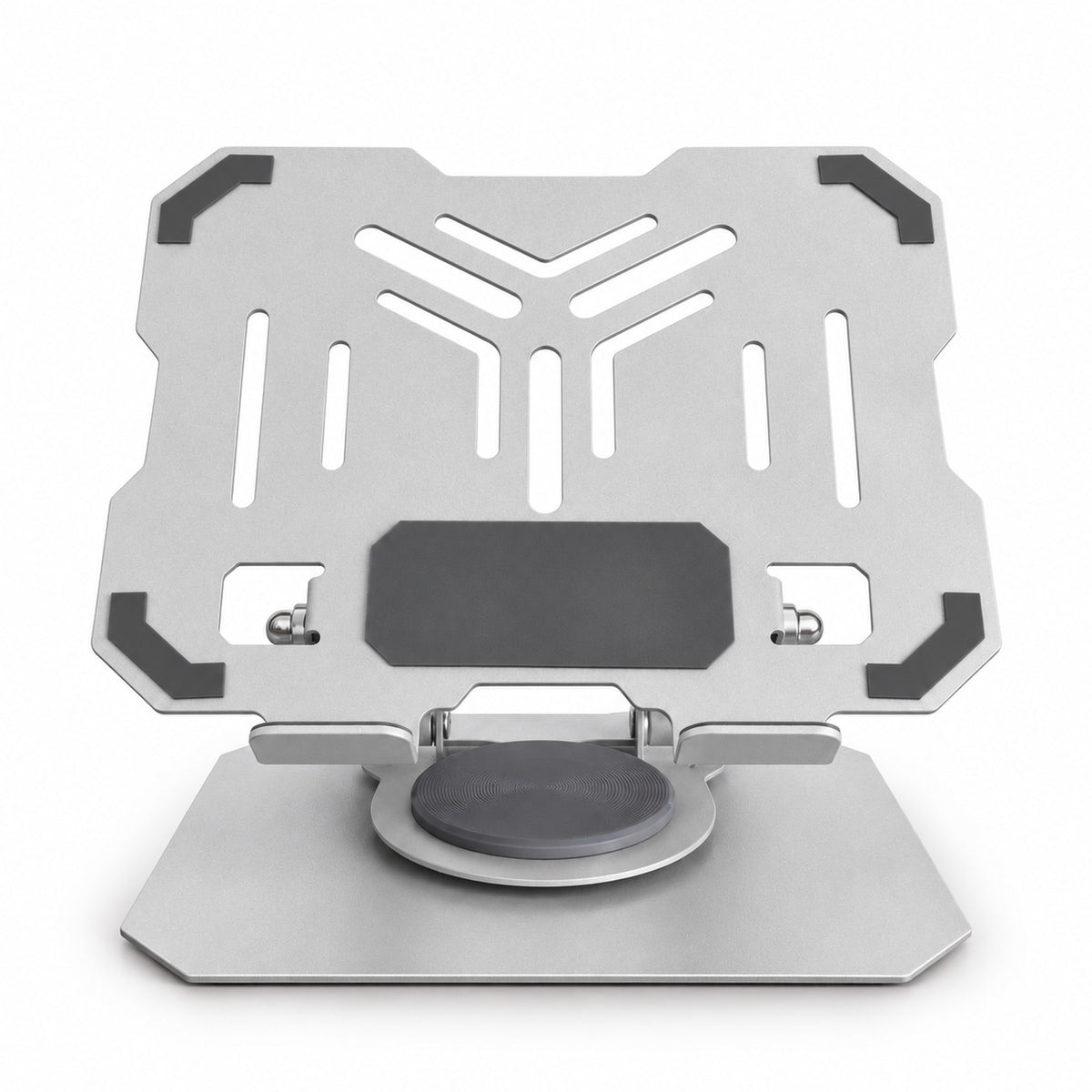 Soporte Metálico Plegable para Celular y Tablet con Base Giratoria 360° y Altura Ajustable