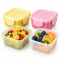 Set de 4 táperes herméticos de 150 ml con tapa y cierre seguro en colores variados