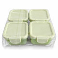 Pack de 4 táperes herméticos de 150 ml color verde en su empaque