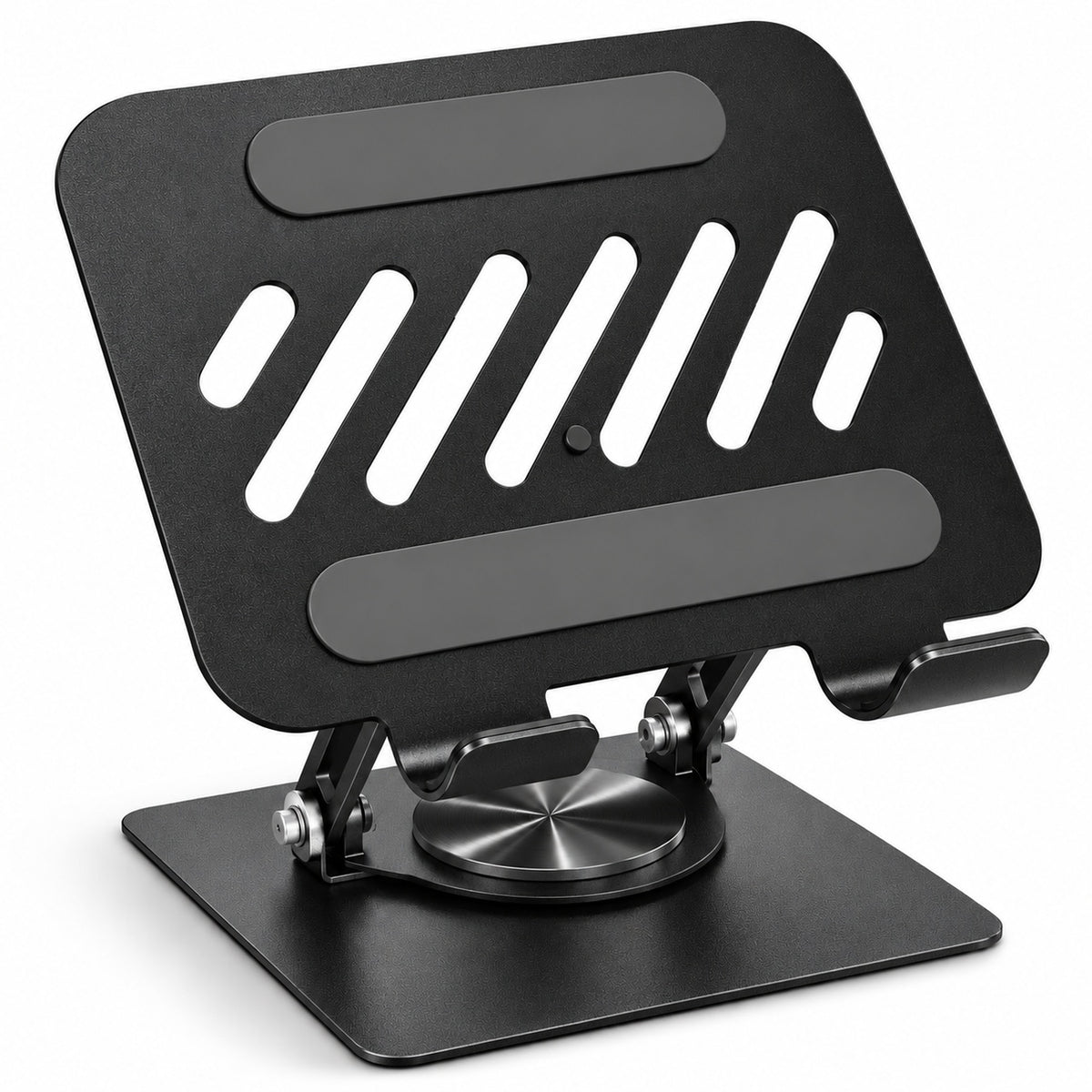 Soporte para Tablet Giratorio 360° de Metal Plegable Ajustable Antideslizante
