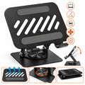 Soporte para Tablet Giratorio 360° de Metal Plegable Ajustable Antideslizante